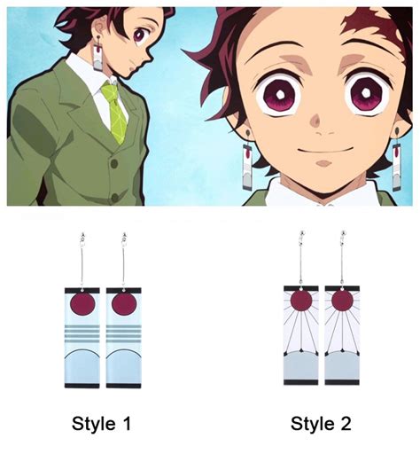 Anime Demon Slayer Tanjiro kamado earrings - Jewelry - Accessories ...