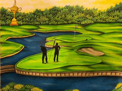 Golf Course Drawing at PaintingValley.com | Explore collection of Golf ...