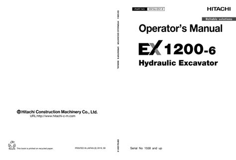 HITACHI EX 1200-6 OPERATOR'S MANUAL Pdf Download | ManualsLib