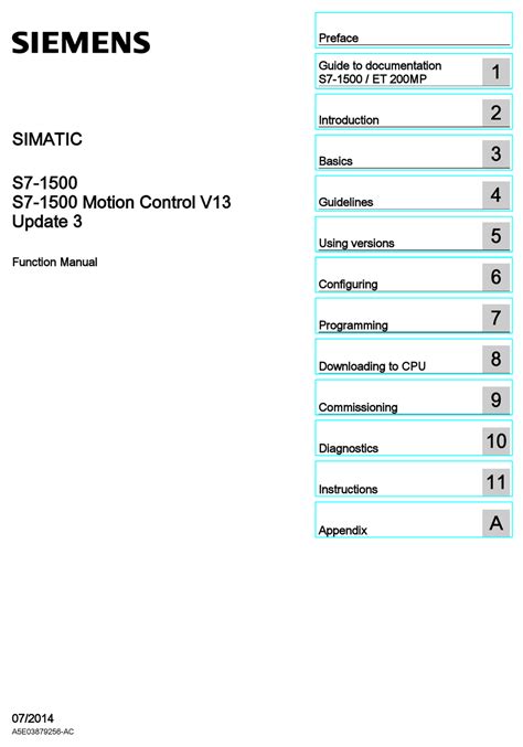 SIEMENS SIMATIC S7-1500 FUNCTION MANUAL Pdf Download | ManualsLib