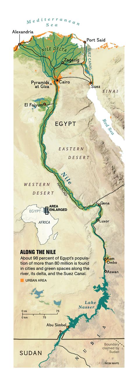 Africa Nile River Map