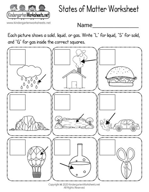 worksheet for the states of matter worksheet with pictures and words on it