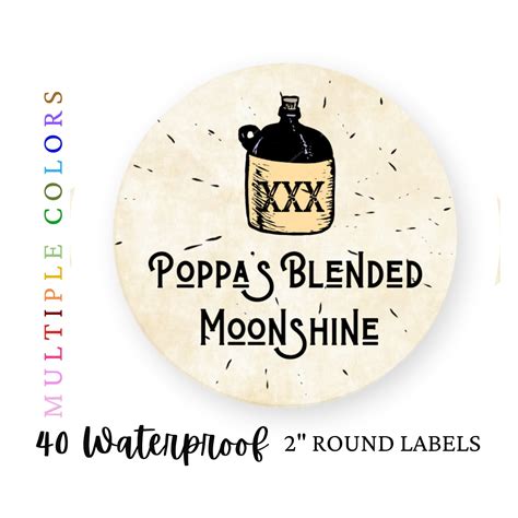 Moonshine Bottle Labels