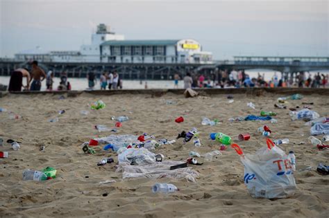 A U.K. Beach in Bournemouth Was Left With 40 Tons of Trash To Clean Up