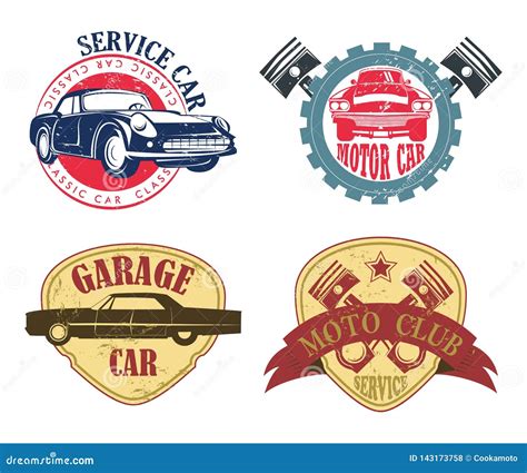 Car Repair or Service Logo, Garage and Motor Icon Stock Vector ...