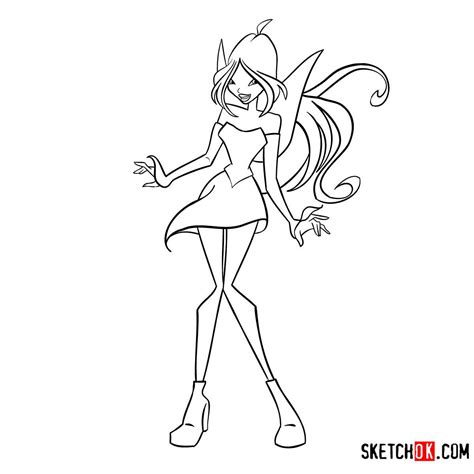 How to draw Flora Charmix from Winx - Step by step drawing tutorials ...