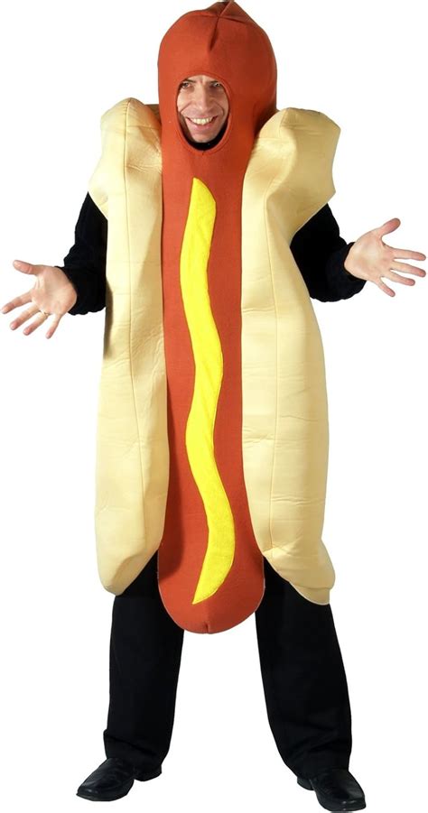 Giant Hot Dog Funny Hotdog Fancy Dress Costume – One Size - BigaMart