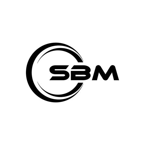 SBM letter logo design with white background in illustrator. Vector ...