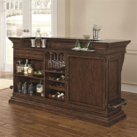 Bar WNL33U – Rich Dark Finish Traditional Home Bar Set – WoodnLuxury