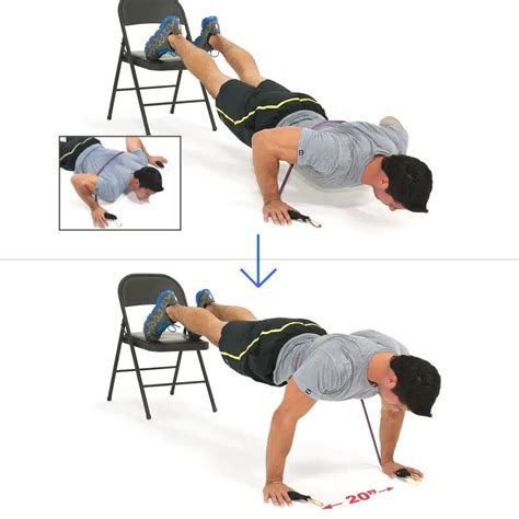 Better Decline Push Ups with Bands - Target: Upper Chest