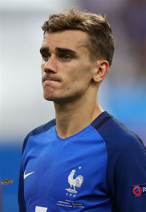 Antoine Griezmann of France shows his dejection after his team's 0-1 ...