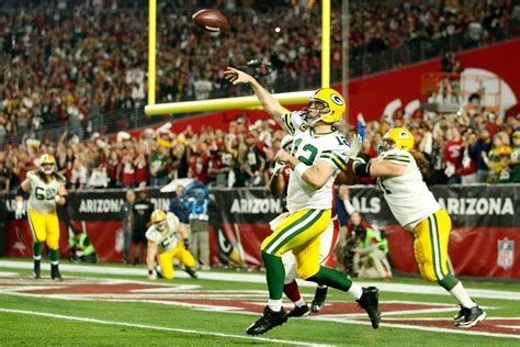 Aaron Rodgers completed 2 passes for 101 yards on his OT-forcing, Hail ...