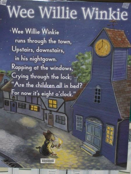 "WEE WILLIE WINKIE". OLD SCOTTISH NURSERY RHYME Nursery Rhymes Lyrics ...