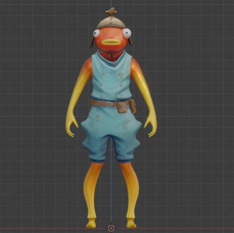 FORTNITE Fishstick SKIN FREE Free 3D Model Rigged CGTrader ...