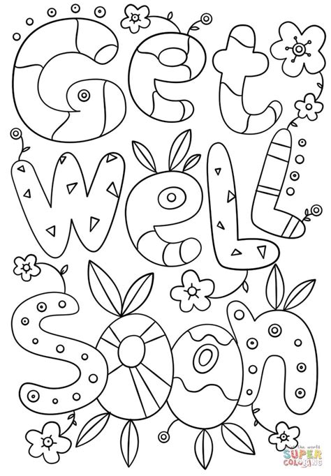 Get Well Soon Doodle coloring page | Free Printable Coloring Pages Mom ...