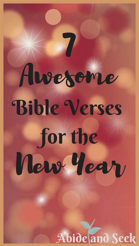 7 Awesome Bible Verses for the New Year - Abide and Seek