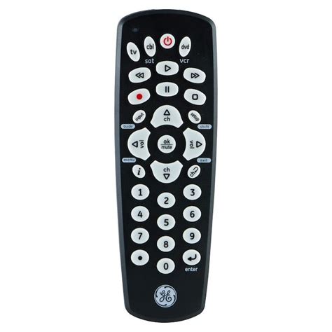 GE GE 3-Device Universal Remote Control, Infrared Black in the ...