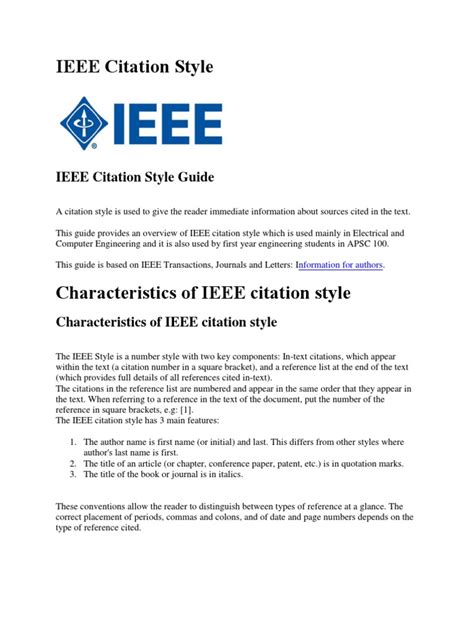 IEEE Citation Style | Citation | Writing