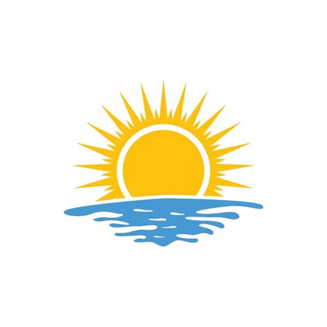 sunrise beach logo icon design template vector 7636206 Vector Art at ...