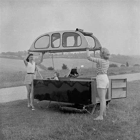 Two Women Demonstrate How to Turn This Sidecar in to a Small Caravan ...