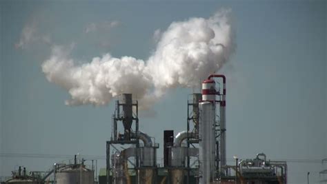 Chemical Plant, Pollution - Smoke From The Chimneys. Stock Footage ...