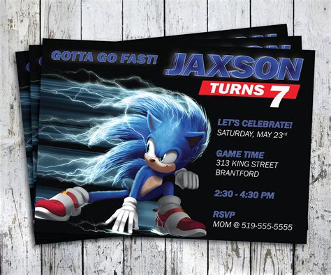 Invitations & Announcements Paper & Party Supplies Sonic Birthday ...