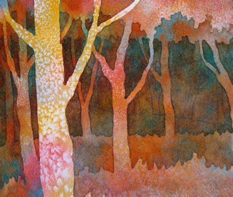 The Painted Prism: WATERCOLOR WORKSHOP: Negative Painting Trees