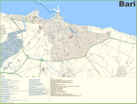 Large detailed tourist map of Bari - Ontheworldmap.com