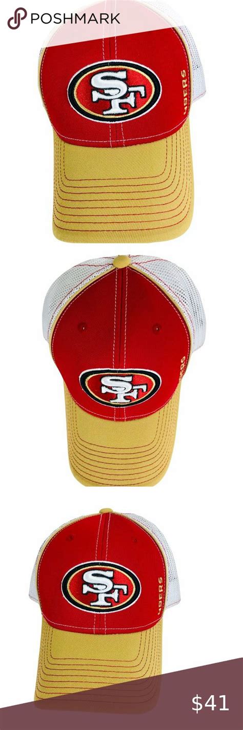 Vtg San Francisco SF 49ers Hat Trucker Mesh Snapback Embroidered Red ...