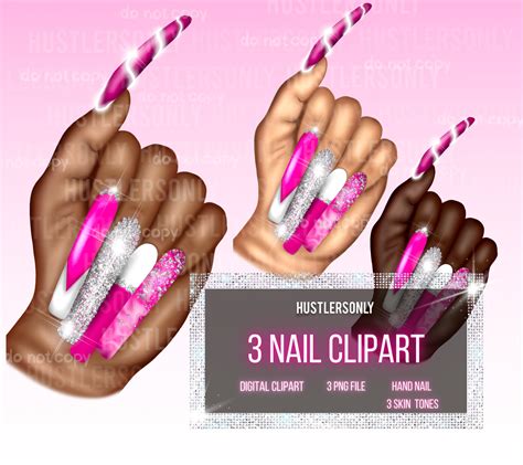 Digital CLIPART Download PNG Nails Hands Cosmetic Clipart | Etsy