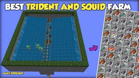 Best 1.19 Trident And Squid Farm in Minecraft Bedrock