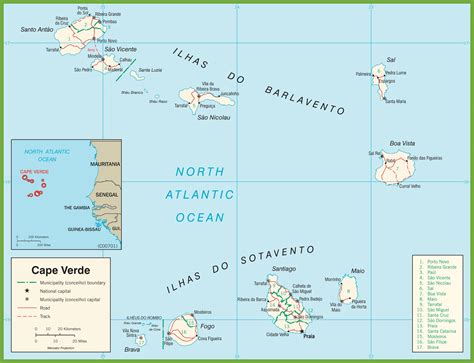 Cape Verde political map - Ontheworldmap.com