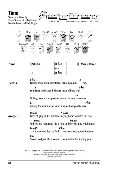 Time by Pink Floyd - Guitar Chords/Lyrics - Guitar Instructor