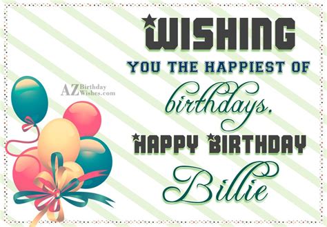 Happy Birthday Billie - AZBirthdayWishes.com