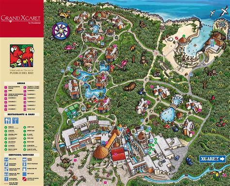 Map Layout Occidental Grand Xcaret | Xcaret, Tourist map, Occidental ...