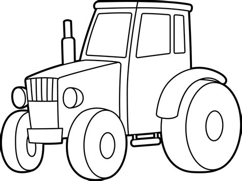 Tractor Coloring Page Isolated for Kids 5163084 Vector Art at Vecteezy