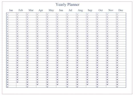 Free Printable Yearly Planner Template in PDF, Word & Excel