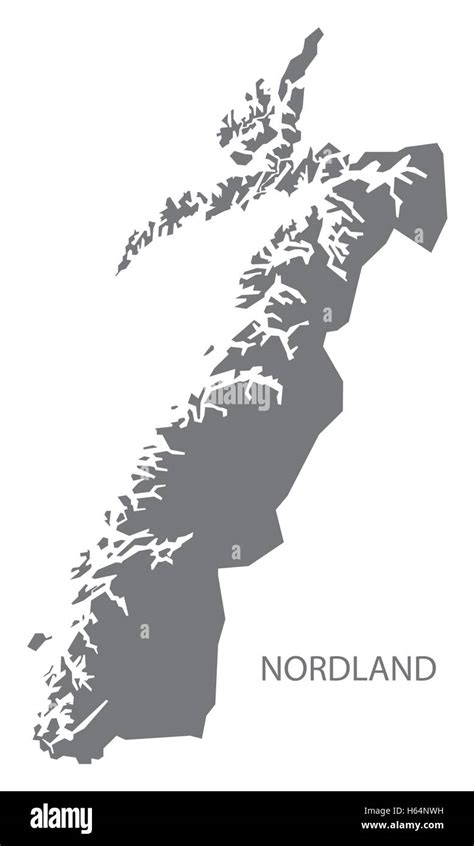 Nordland Norway Map grey Stock Vector Image & Art - Alamy