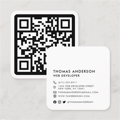 14 QR Code Business Card Templates & Design Ideas: Impress Your ...