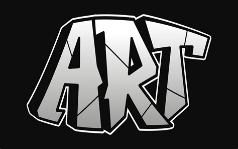 Art word graffiti style letters.Vector hand drawn doodle cartoon logo ...