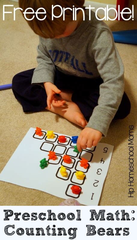 Preschool Math with Counting Bears {Free Printable!} - Hip Homeschool Moms