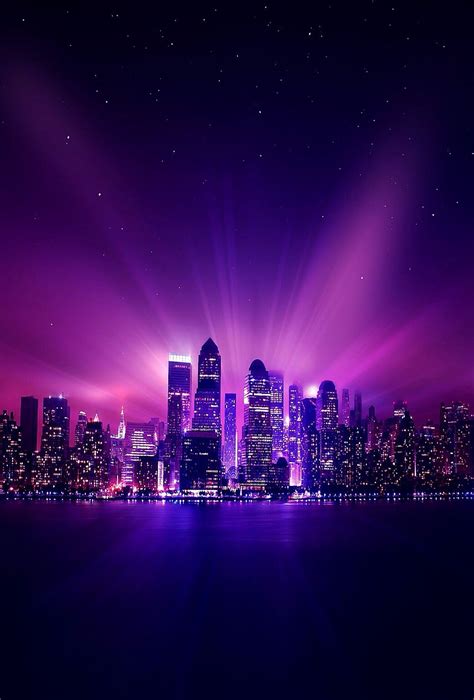 A Violet Flame City! | Purple city, Purple wallpaper, City wallpaper