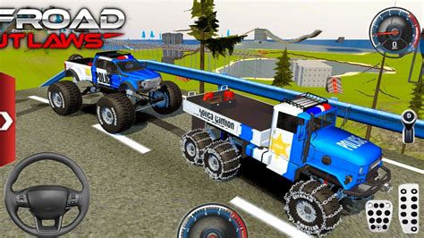 Offroad Outlaws Multiplayer Gameplay-Police Truck Driving In A Custom ...