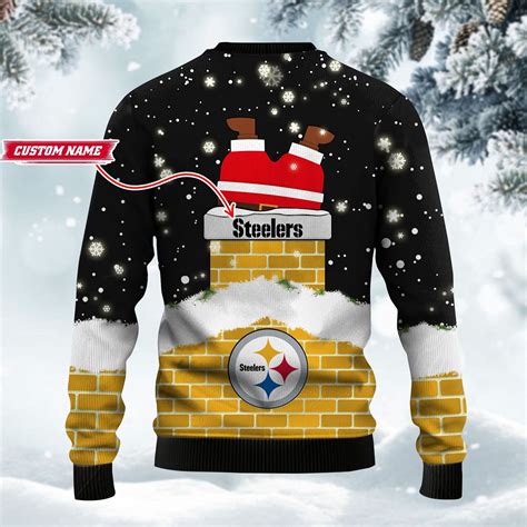 Pittsburgh Steelers NFL Football Santa Claus 3D Christmas Ugly Sweater ...