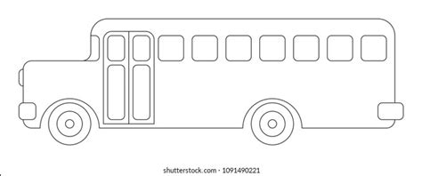 School Bus Drawing Outline