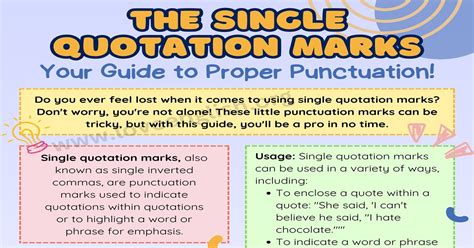 Single Quotation Marks: A Guide to Using Single Inverted Commas in ...