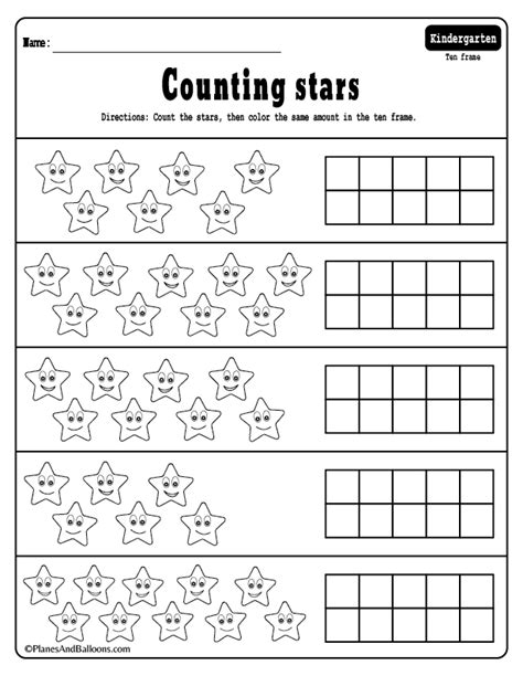 Printable 10 Frame Worksheets - Printable Word Searches