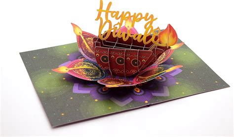 3D Pop Up Happy Diwali Card, Handmade Card, Greetings Card, Diwali Gift ...