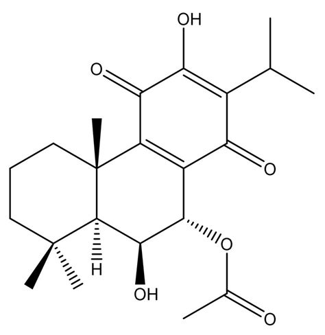 Chemical structure of 7α-acetoxy-6β-hydroxyroyleanone isolated after ...