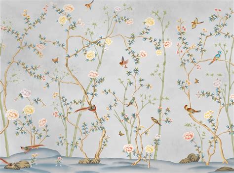 Chic Chinoiserie Wallpaper, Bird Chinoiserie Wallpaper Factory- Nauzha ...